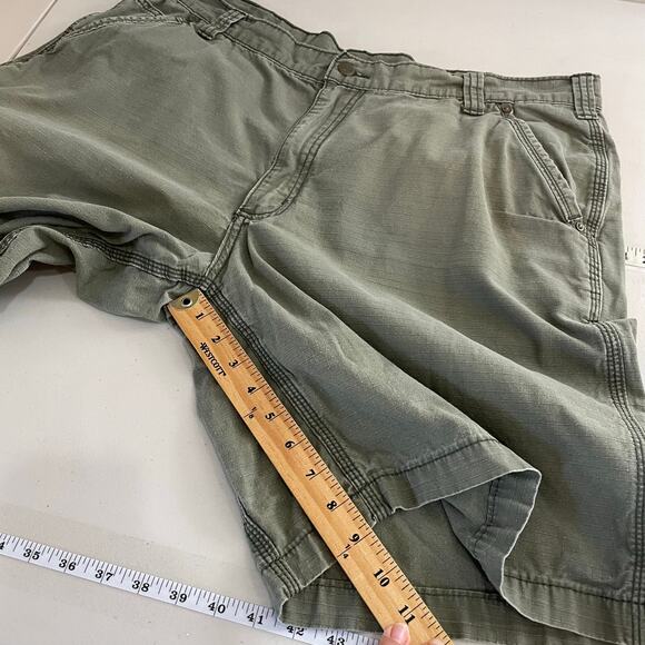 Carhartt Relaxed Fit Green Men's Cargo Work Shorts Ripstop Fabric Size 40 - Picture 11 of 13